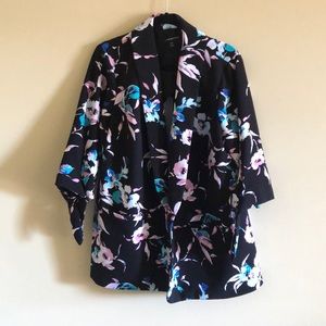Lane Bryant Floral Blazer 3/4 Sleeve